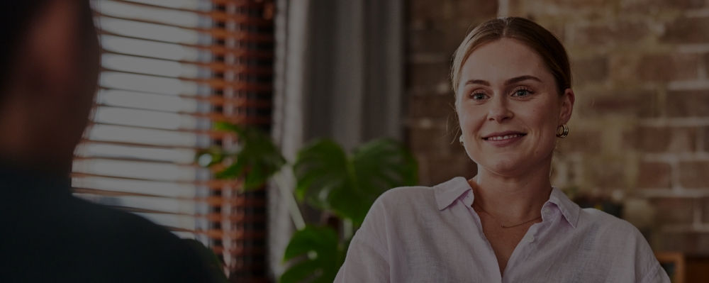 A young professional female smiling